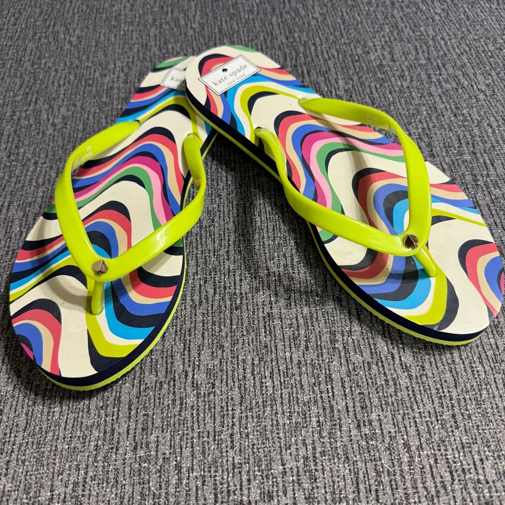 Kate Spade New York Feldon Printed Brighton Wave Flip Flop Sandals